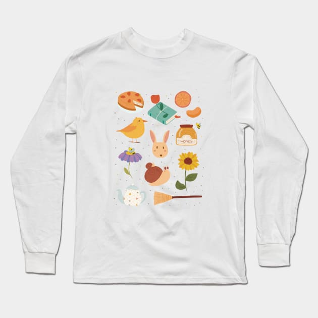 Spring days elements Long Sleeve T-Shirt by Akikodraws